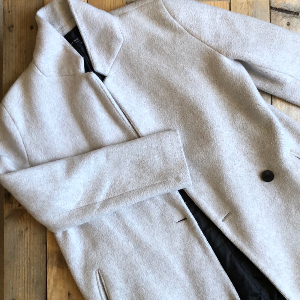 ZARA L Light Gray Coat